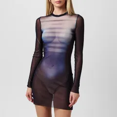 ジャンポール ゴルチエ レディース トップス ワンピース ミニ メッシュ Jean Paul Gaultier Long Sleeve Mesh Mini Dress Navy ネイビーのサムネイル
