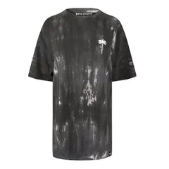 パーム・エンジェルス レディース トップス Tシャツ Palm Angels Womens x Hibiza Tie Dye TShirt Black ブラックのサムネイル