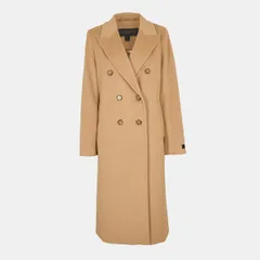 ダナキャラン レディース アウター ジャケット・ブルゾン コート Donna Karan Womens DKaran Double Breasted Overcoat Camel キャメルのサムネイル