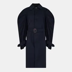 バレンシアガ レディース アウター ジャケット・ブルゾン コート Balenciaga Womens Oversized WaterResistantrench Coat Inkのサムネイル