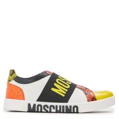 モスキーノ メンズ シューズ スニーカー Moschino Mens LowTop Trainers White ホワイトのサムネイル