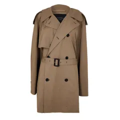バレンシアガ レディース アウター ジャケット・ブルゾン コート クロップド Balenciaga Womens Bal Cropped Trench Coat Explorer Beige ベージュのサムネイル