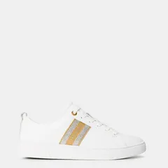 テッドベーカー レディース シューズ スニーカー Ted Baker Womens LowTop Trainers WhiteGold ホワイトのサムネイル