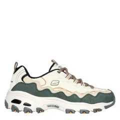 スケッチャーズ レディース シューズ スニーカー Skechers Womens D Lites Classic LowTop Trainers Off WhiteGreen オフホワイト