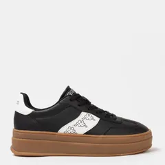 カッパ レディース シューズ スニーカー プラットフォーム Kappa Scafa Platform Ladies Trainers Black ブラックのサムネイル