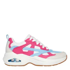 スケッチャーズ レディース シューズ スニーカー Skechers Womens Classic LowTop Trainers WhiteBluePink ホワイト