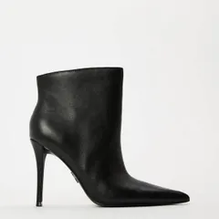 スティーブ マデン レディース シューズ ブーツ・レインブーツ アンクル ヒール Steve Madden Womensentinel Ankle Heeled Boots Black Lthr ブラのサムネイル