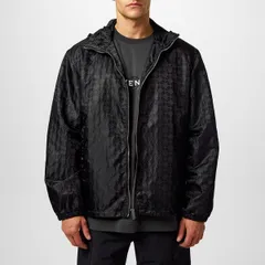 ジバンシー メンズ アウター ジャケット・ブルゾン GIVENCHY Mens 4G Monogram Wind Resistant Hooded Long Sleeve Windbreaker Blのサムネイル