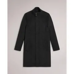 テッドベーカー メンズ アウター ジャケット・ブルゾン スタンドネック コート Ted Baker Mens Funnel Neck Overcoat Grey グレーのサムネイル
