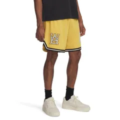 アンダーアーマー メンズ ボトムス ハーフパンツ・ショーツ ショートパンツ Under Armour Mens Hoops Basketball Shorts Yellow イエロー
