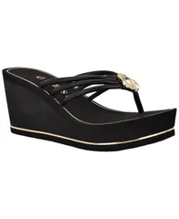 ゲス レディース シューズ サンダル プラットフォーム GUESS Womensabrie Ornamented Platform Thong Wedge Sandal Black ブラックのサムネイル