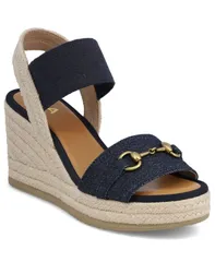 ミア レディース シューズ サンダル MIA Womens Barossa Horsebit Espadrille Wedge Sandals Navy ネイビーのサムネイル