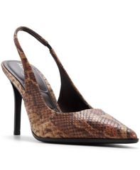 アルド レディース シューズ パンプス ALDO Womens ReSamantha Slingback Pumps Embossed Snake Brown Multi ブラウン