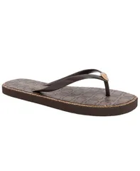 ジューシークチュール レディース シューズ サンダル Juicy Couture Womenselfless Flathong Sandals BrownGold Logo ブラウンのサムネイル