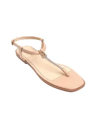ベベ レディース シューズ サンダル Bebe Womens Fashion Sandal with TStrap Upperhinestones andangle Charms Tan タンのサムネイル