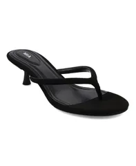ミア レディース シューズ サンダル ヒール MIA Womens Farren Kitten Heel Thong Dressandals Black ブラックのサムネイル