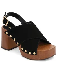 ミア レディース シューズ サンダル プラットフォーム MIA Womens Eudora Studded Crisscross Platform Sandals Black ブラックのサムネイル
