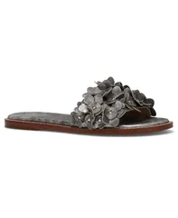 フライ レディース シューズ サンダル Frye and Co Womens Bucky Flower Slide Flat Sandals Antique Silver シルバーのサムネイル