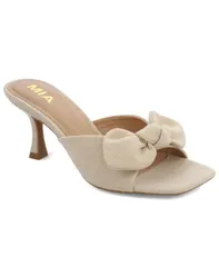ミア レディース シューズ サンダル ヒール MIA Womens Elyzza Bow Kitten Heel Dressandals Naturalのサムネイル