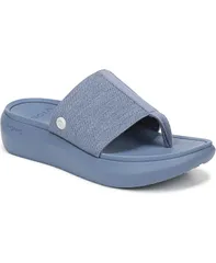 バイオニック レディース シューズ パンプス サンダル Vionic Womens Aqua Thong Sandals Pacific blue leather and gore ブルーのサムネイル