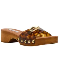 スティーブ マデン レディース シューズ スリッポン・ローファー サンダル Steve Madden Womens Fredi Wooden SlipOn Slide Sandals Tortoiseのサムネイル