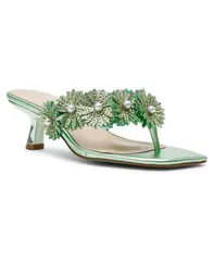 ベッツィジョンソン レディース シューズ サンダル ヒール Betsey Johnson Womens Leslie Flower Kitten Heel Sandals Mint ミントのサムネイル