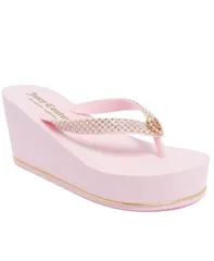 ジューシークチュール レディース シューズ サンダル プラットフォーム Juicy Couture Womens Ulsa Platform Thong Wedge Sandals Blush ブラッのサムネイル