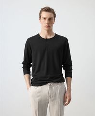 定価3万 AKM STRETCH HENLEY NECK 7分袖カットソー M - メルカリ