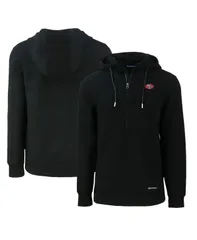 カッターアンドバック メンズ アウター パーカー・スウェット Cutter Buck Mens Black San Francisco 49ers Throwback Roam Eco HalfZipのサムネイル