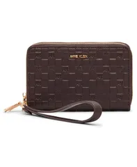 アンクライン レディース アクセサリー 財布 ミニ Anne Klein Embossedouble Zip Mini Around Wallet Brown ブラウンのサムネイル