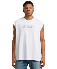 ジースター メンズ トップス Tシャツ ノースリーブ グラフィック GStaraw Mens Graphic Sleeveless TShirt White ホワイトのサムネイル