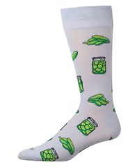 メモイ メンズ アンダーウェア 靴下 MeMoi Mens PicklesThemed Novelty Crew Sockskyway