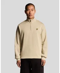 ライルアンドスコット メンズ アウター パーカー・スウェット ハーフジップ Lyle Scott Mens Loopback Quarter Zip Sweat Beige ベージュのサムネイル