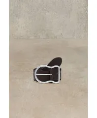 デジグアル レディース アクセサリー ベルト レザー Desigual Womens Wide leather buckle belt Camel キャメルのサムネイル