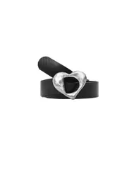 デジグアル レディース アクセサリー ベルト レザー Desigual Womens Leather Belt Heart Black ブラックのサムネイル