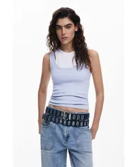 デジグアル レディース アクセサリー ベルト Desigual Womens Reversible belt Dark blue ブルーのサムネイル