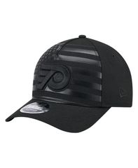 뉴 엘라 남성 액세서리 모자 New Era Mens Black Philadelphia Flyers Game Day Stealth Flag 9FORTY AFrame Adjus