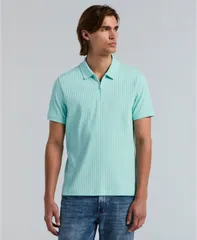 ペリーエリス メンズ トップス ポロシャツ Perry Ellis Mens QuarterZipolo Shirt Skylightのサムネイル