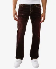 トゥルーレリジョン メンズ ボトムス デニムパンツ ジーンズ True Religion Mens Ricky SuperT Flap StraightFit Jeans Velvet Brown Wのサムネイル
