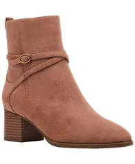 アンクライン レディース シューズ ブーツ・レインブーツ ヒール Anne Klein Womens Marie Block Heel Booties Tan タンのサムネイル