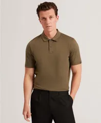 テッドベーカー メンズ トップス ポロシャツ レギュラーフィット シャツ Ted Baker Mens Regular Fit Soft Touch Polo Shirt Khaki カーキのサムネイル