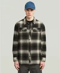 ジースター メンズ トップス シャツ GStar Raw Mens Plaid Overshirt ASFALT ART チェックのサムネイル