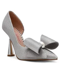 ベッツィジョンソン レディース シューズ パンプス Betsey Johnson Womens Kyliee Embellished Bow Pumps Silver Sparkle シルバーのサムネイル