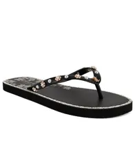 ジューシークチュール レディース シューズ サンダル Juicy Couture Womens Sanba Embellished Flip Flops Black ブラックのサムネイル