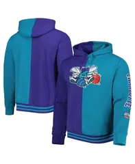 ミッチェルネス メンズ アウター パーカー・スウェットール Mitchell Ness Mens Purple Teal New Orleans Hornets Big and Tall Hardwoのサムネイル