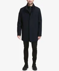 コールハーン メンズ アウター ジャケット・ブルゾン コート Cole Haan Mens Overcoat Navy ネイビーのサムネイル