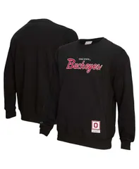 ミッチェルネス メンズ アウター パーカー・スウェット シャツ Mitchell Ness Mens Black Ohio State Buckeyes Elite Script Pullover Sのサムネイル