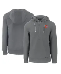 カッターアンドバック メンズ アウター パーカー・スウェット Cutter Buck Mens Gray Denver Broncos Throwback Roam Eco HalfZipulloveのサムネイル