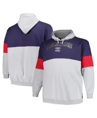 ファナティクス メンズ アウター パーカー・スウェットール Fanatics Mens Navy Red New Orleans Pelicans Big and Tall Pullover Hoodのサムネイル