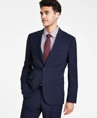 ヒューゴボス メンズ アウター ジャケット・ブルゾン ウール Hugo Boss Mens Modern Fit Wool Suit Jacket Dark Blue ブルーのサムネイル